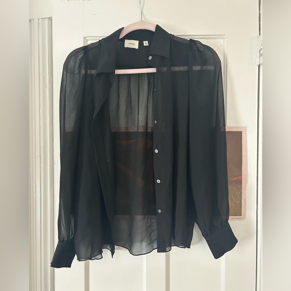 Wilfred Aritzia Sheer Blouse